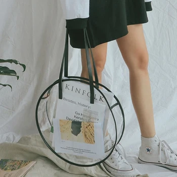 LJL-Transparent Plastic Handbags For Girls Summer Beach Round Clear Bag Large Women Shoulder Bag Waterproof Shopping Bags
LJL-Transparent Plastic Handbags For Girls Summer Beach Round Clear Bag Large Women Shoulder Bag Waterproof Shopping Bags