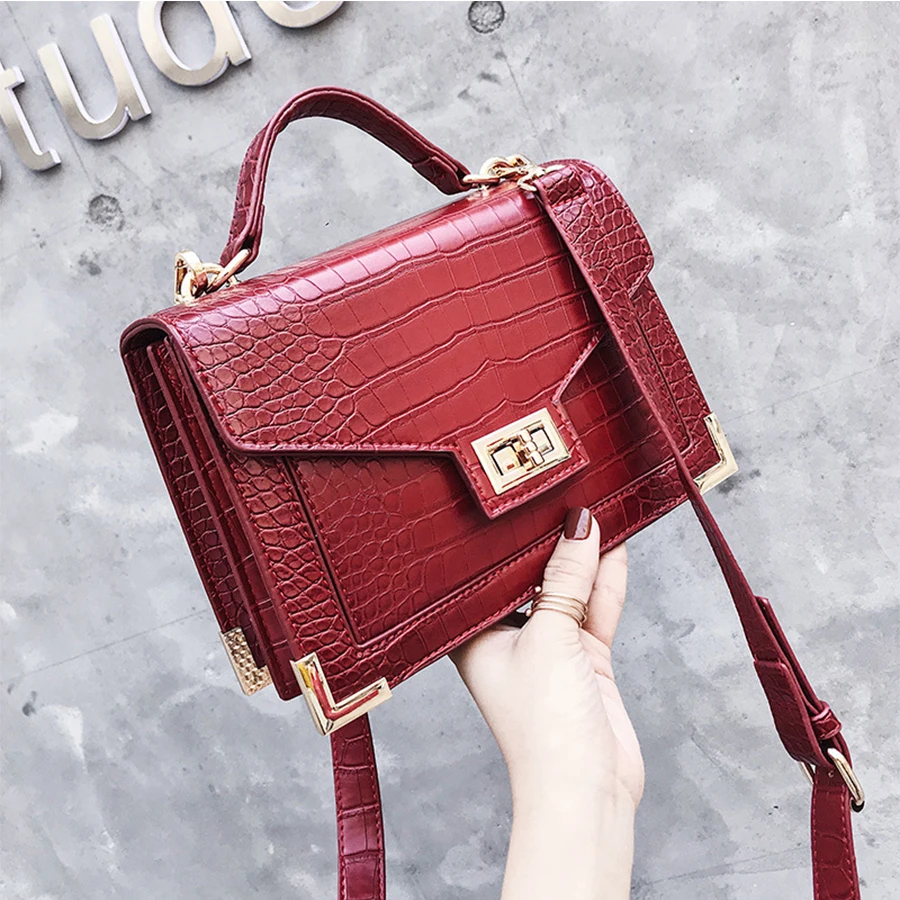 Casual Alligator Handbags Women Bags Hasp Designer Crocodile Pattern Leather Shoulder Messenger Bags 2019 Bolsa Chic Designer
Casual Alligator Handbags Women Bags Hasp Designer Crocodile Pattern Leather Shoulder Messenger Bags 2019 Bolsa Chic Designer