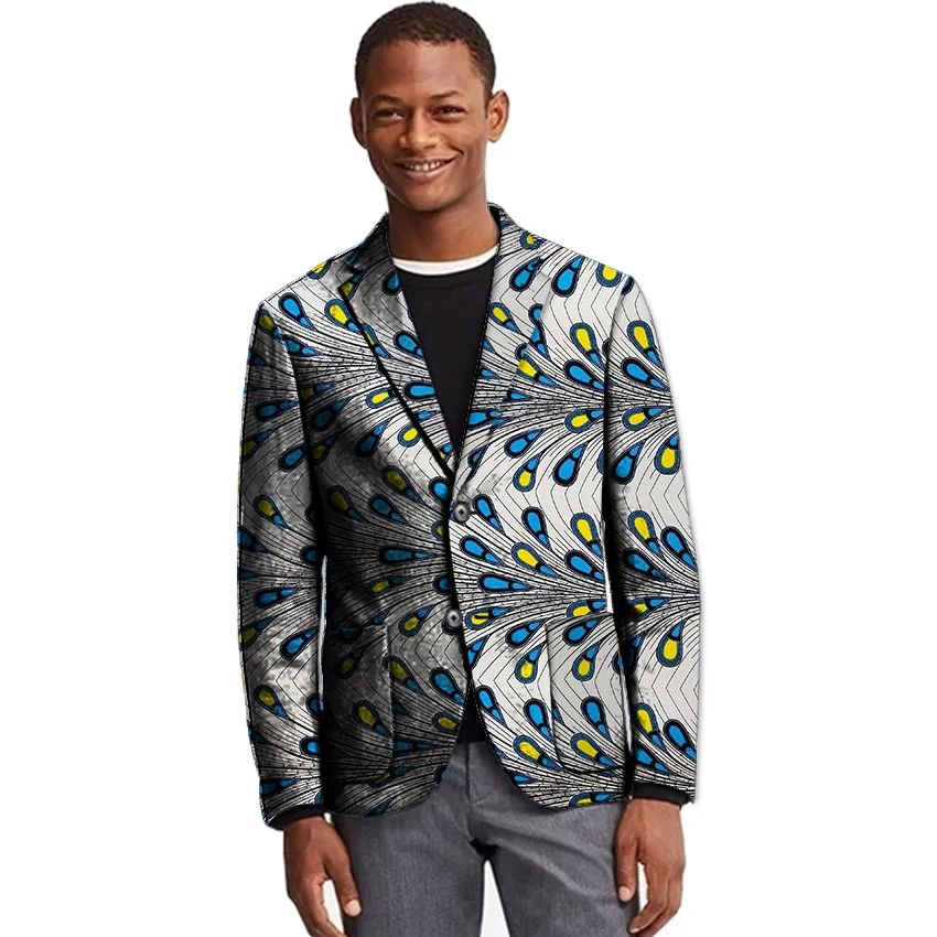 Casual Men Ankara blazer dashiki print suit jacket customized for African party/wedding formal man's outfit
Casual Men Ankara blazer dashiki print suit jacket customized for African party/wedding formal man's outfit