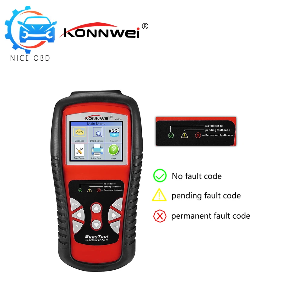 KONNWEI KW830 OBD2 / EOBD Car Diagnostics Error Code Reader Diagnostic tool Car detector Automotive obd2 scanner multi-language
KONNWEI KW830 OBD2 / EOBD Car Diagnostics Error Code Reader Diagnostic tool Car detector Automotive obd2 scanner multi-language