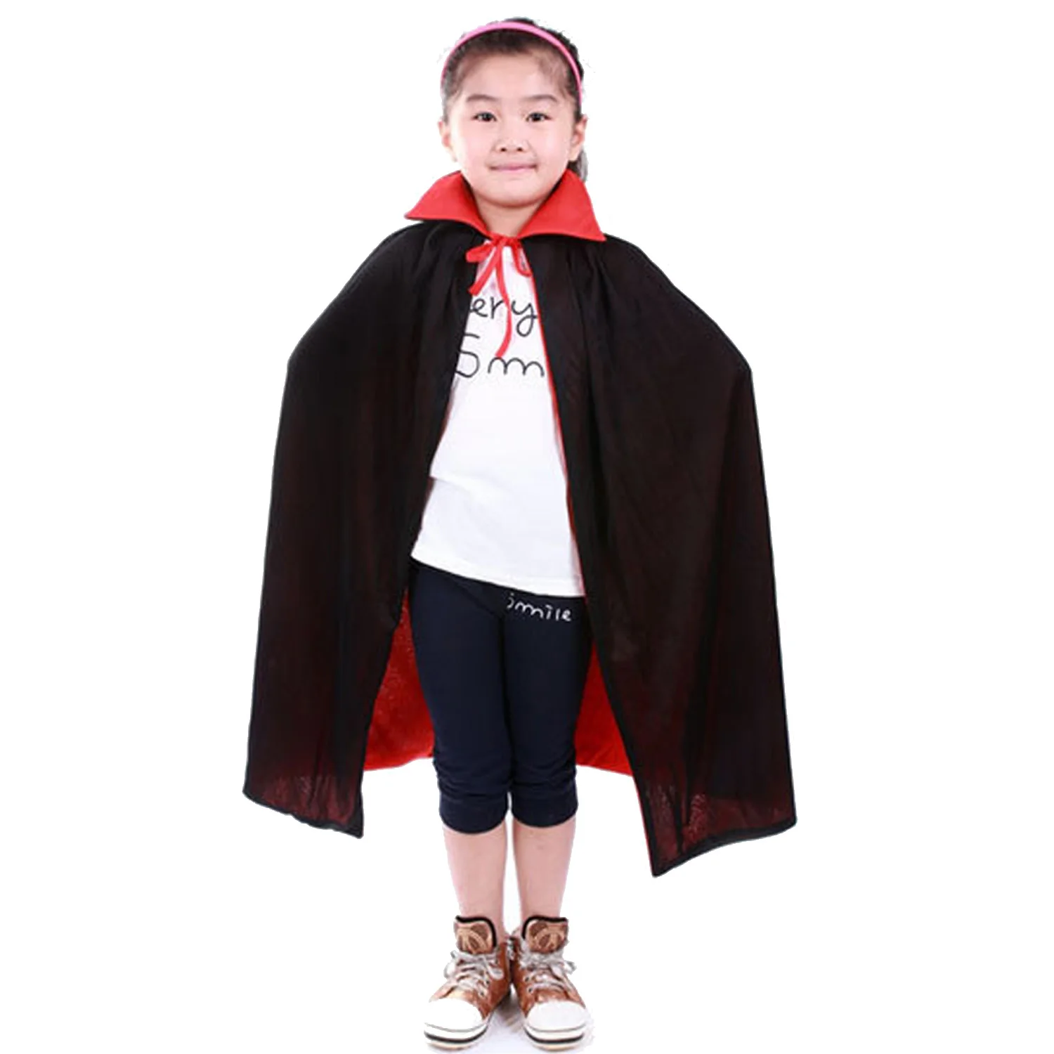 Vampire Dracula Cloak Cape for Children Kid Halloween Fancy Dress Costume 90cm Long Black Red Reversable
Vampire Dracula Cloak Cape for Children Kid Halloween Fancy Dress Costume 90cm Long Black Red Reversable