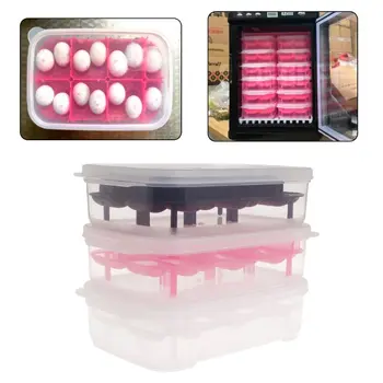 Reptile Egg Incubator 14 Slots Professional Transparent Cover For Lizard Snake Gecko Eggs Hatcher Hatching Box Case Tray Plastic