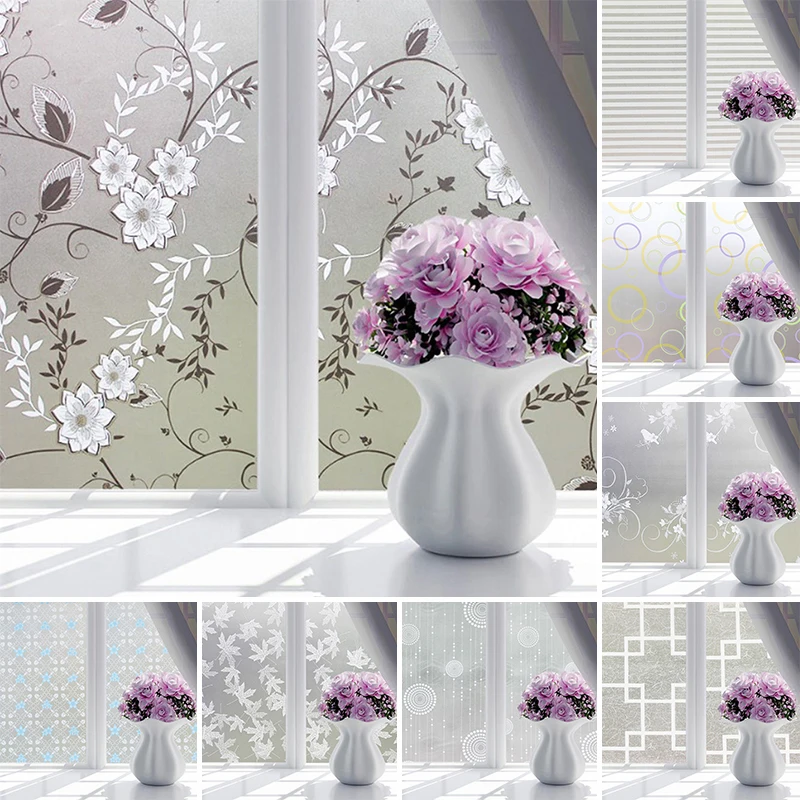 Waterproof PVC Frosted Glass Window Privacy Film Sticker Bedroom Bathroom Self Adhesive Film Home Decorative Film Mayitr