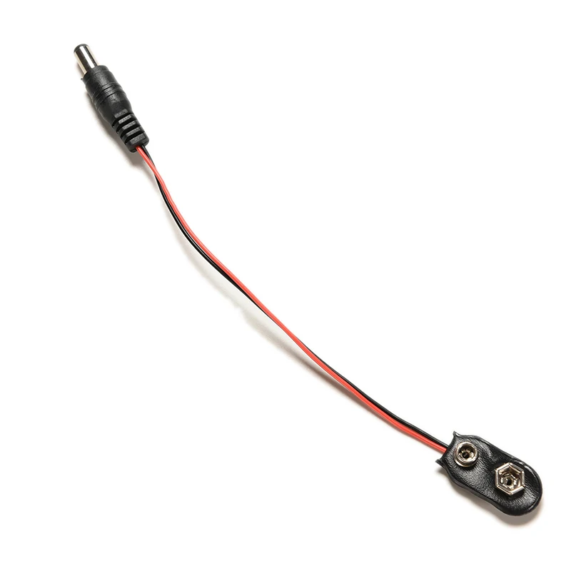 DC 9V Battery Button Power Cable Battery Buckle Snaps Power Cable Connector DC5.5*2.1 For Arduino 
DC 9V Battery Button Power Cable Battery Buckle Snaps Power Cable Connector DC5.5*2.1 For Arduino