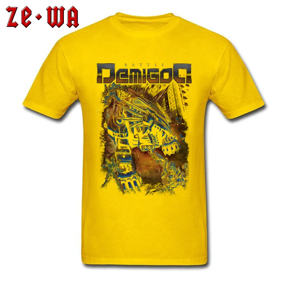 Battle Demigod Father Day 100% Cotton O Neck Tees Short Sleeve Funny Tee Shirt Retro Comics T Shirts Wholesale Battle Demigod yellow