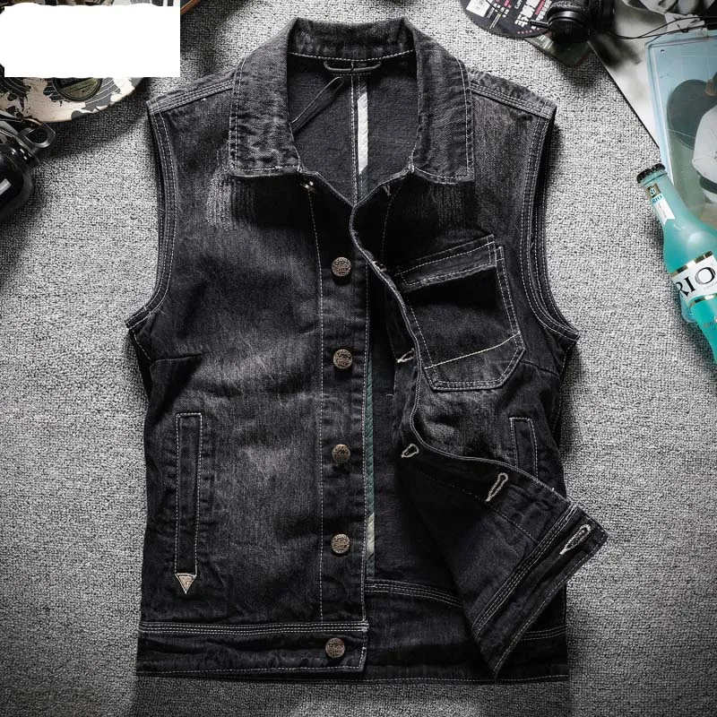 Classic Denim Vest Men Sleeveless Jean Jacket Vests Turn-down Collar Waistcoat For Men Plus Size S-4XL
Classic Denim Vest Men Sleeveless Jean Jacket Vests Turn-down Collar Waistcoat For Men Plus Size S-4XL