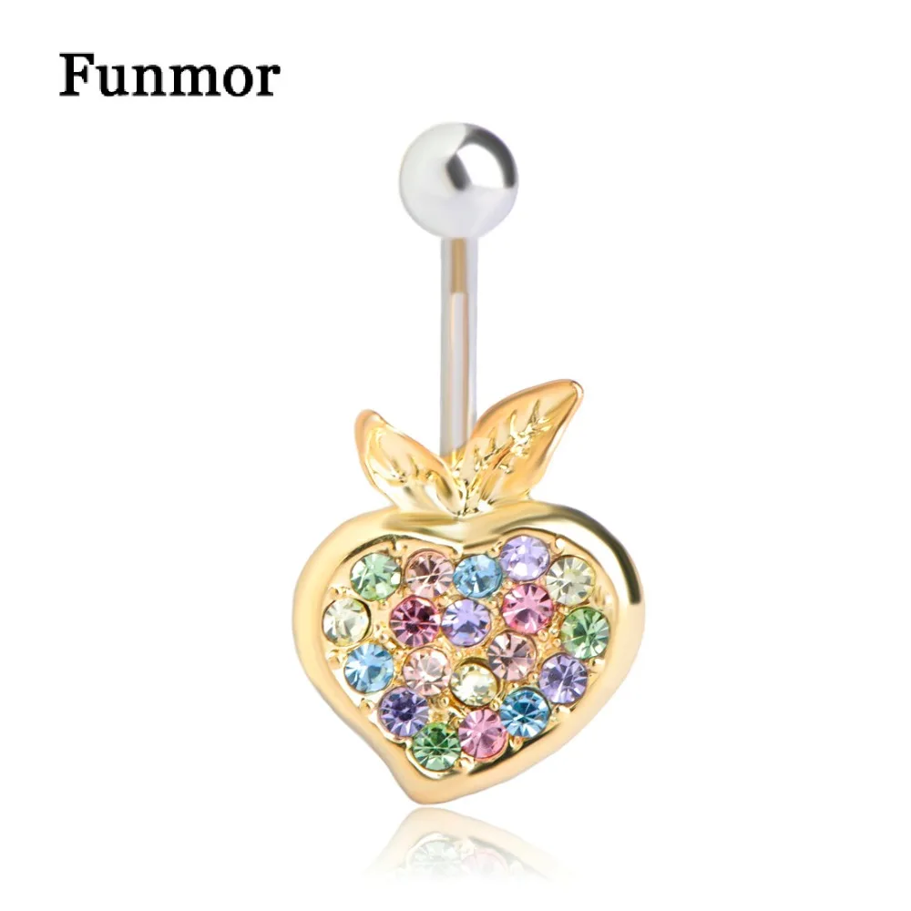 Funmor Crystal Strawberry Belly Button Rings For Women Girls Summer Holiday Stainless Steel Fruit Sexy Navel Piercing Jewelry
Funmor Crystal Strawberry Belly Button Rings For Women Girls Summer Holiday Stainless Steel Fruit Sexy Navel Piercing Jewelry