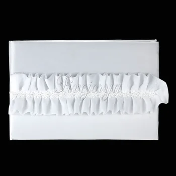 Wholesales White Wedding Guest Book With Lace Flowers Satin Ribbons16cm x 25cm For Party Wedding Decor Register Supplies
Wholesales White Wedding Guest Book With Lace Flowers Satin Ribbons16cm x 25cm For Party Wedding Decor Register Supplies