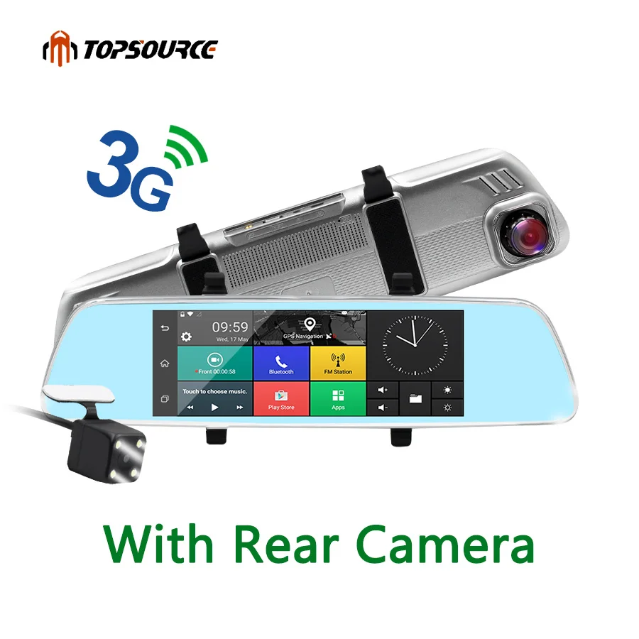 7 inch 3G Car DVR Portable Mirror Gps Dual Camera LENS GPS CAR CAMER Android Quad-core Full HD 1080P GPS Navigation 16GB/1GB
7 inch 3G Car DVR Portable Mirror Gps Dual Camera LENS GPS CAR CAMER Android Quad-core Full HD 1080P GPS Navigation 16GB/1GB