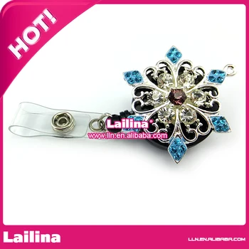 Hot Sell Bling Rhinestone Retractable Badge Reel/ ID Badge Holder / Brooch / Pendant / Reels ( Snowflake)
Hot Sell Bling Rhinestone Retractable Badge Reel/ ID Badge Holder / Brooch / Pendant / Reels ( Snowflake)