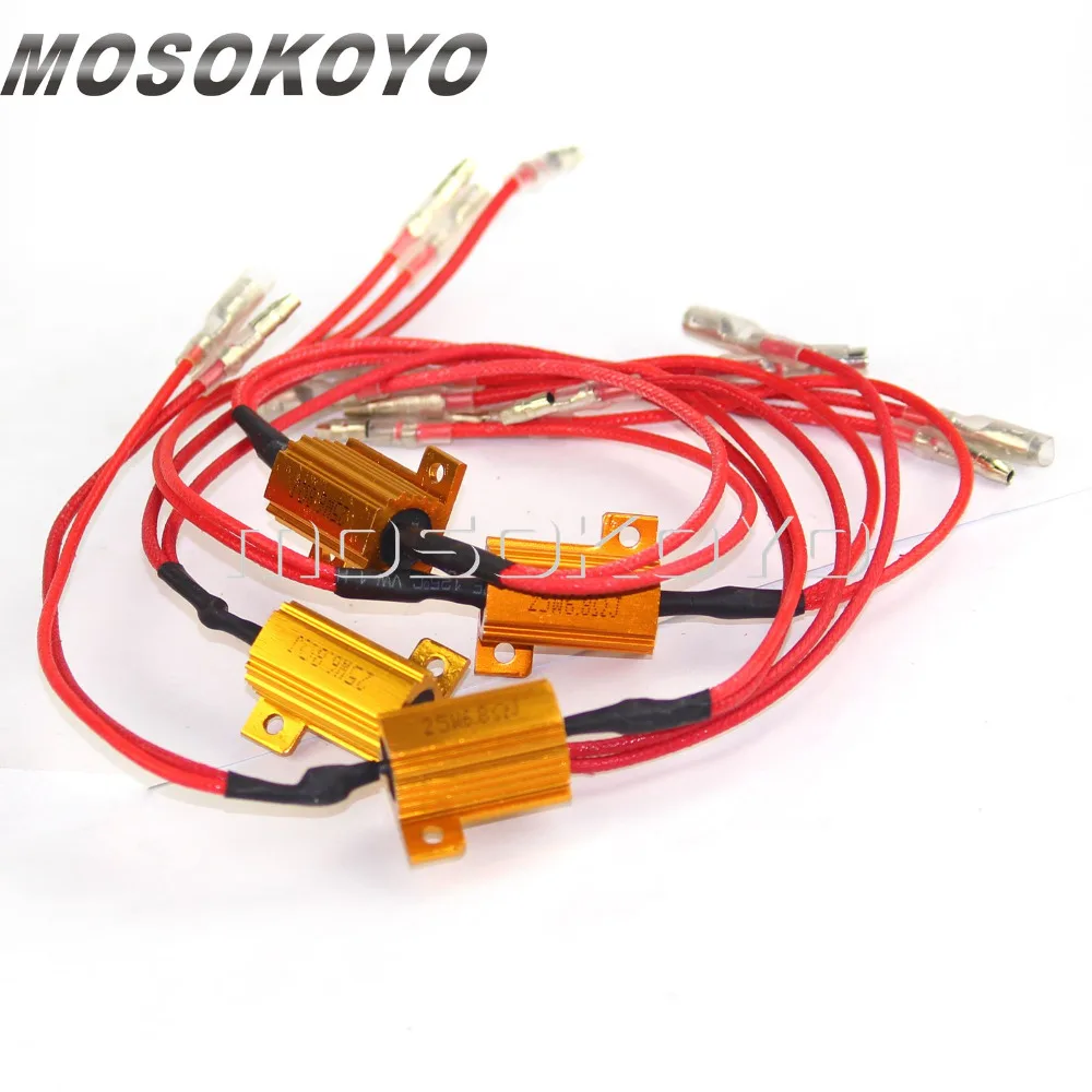 4pcs Motorcycle LED Turn Signal Light 25 W 6.8 Ohms Load Resistor Power Resistance Indicator Flasher Rate Controller
4pcs Motorcycle LED Turn Signal Light 25 W 6.8 Ohms Load Resistor Power Resistance Indicator Flasher Rate Controller