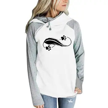 2018 New Fashion Paw Print Hoodies Women Kawaii Tops Youth Printing Cute Sweatshirts Frauen Creative Comfortable
2018 New Fashion Paw Print Hoodies Women Kawaii Tops Youth Printing Cute Sweatshirts Frauen Creative Comfortable