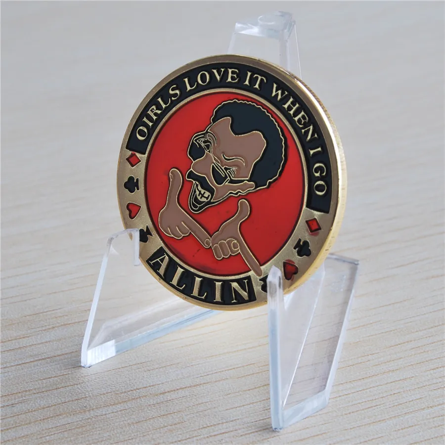 GIRLS LOVE IT WHEN I GO - ALL IN - poker card guard cover with AU back logo coins, free shipping 20pcs/lot
GIRLS LOVE IT WHEN I GO - ALL IN - poker card guard cover with AU back logo coins, free shipping 20pcs/lot