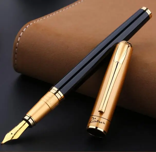 Picasso 906 Luxury Good Quality Black And Golden Medium Nib Ink/Metal/Brand/Fountain Pen With Original Box Free Shipping Pens
Picasso 906 Luxury Good Quality Black And Golden Medium Nib Ink/Metal/Brand/Fountain Pen With Original Box Free Shipping Pens