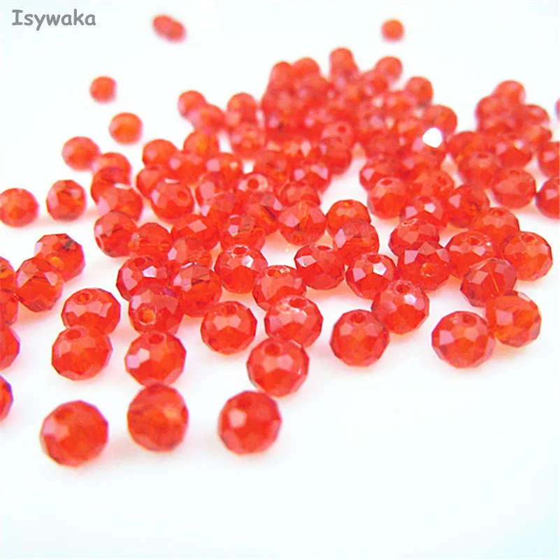 Isywaka Red Colors 3*4mm 145pcs Rondelle Austria faceted Crystal Glass Beads Loose Spacer Round Beads for Jewelry Making
Isywaka Red Colors 3*4mm 145pcs Rondelle Austria faceted Crystal Glass Beads Loose Spacer Round Beads for Jewelry Making