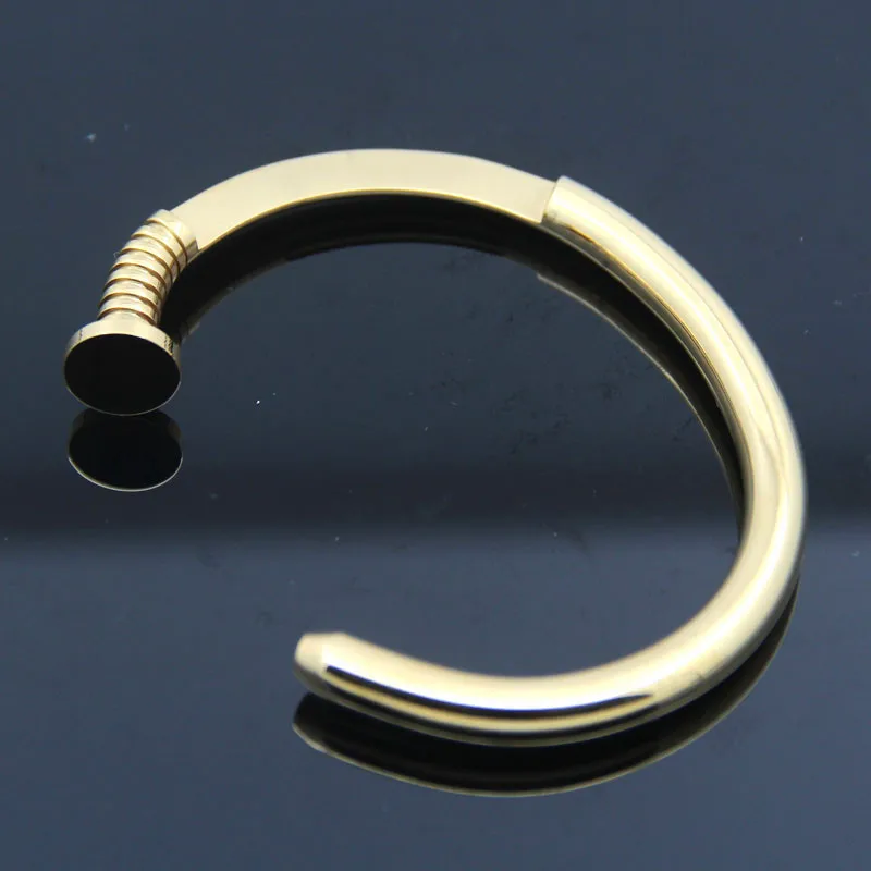 Top Quality Stainless Steel Gold/Silver/Rose Gold Colour Nail Screw Cuff Bracelets Bangles For Women Pulseiras Femininas
Top Quality Stainless Steel Gold/Silver/Rose Gold Colour Nail Screw Cuff Bracelets Bangles For Women Pulseiras Femininas