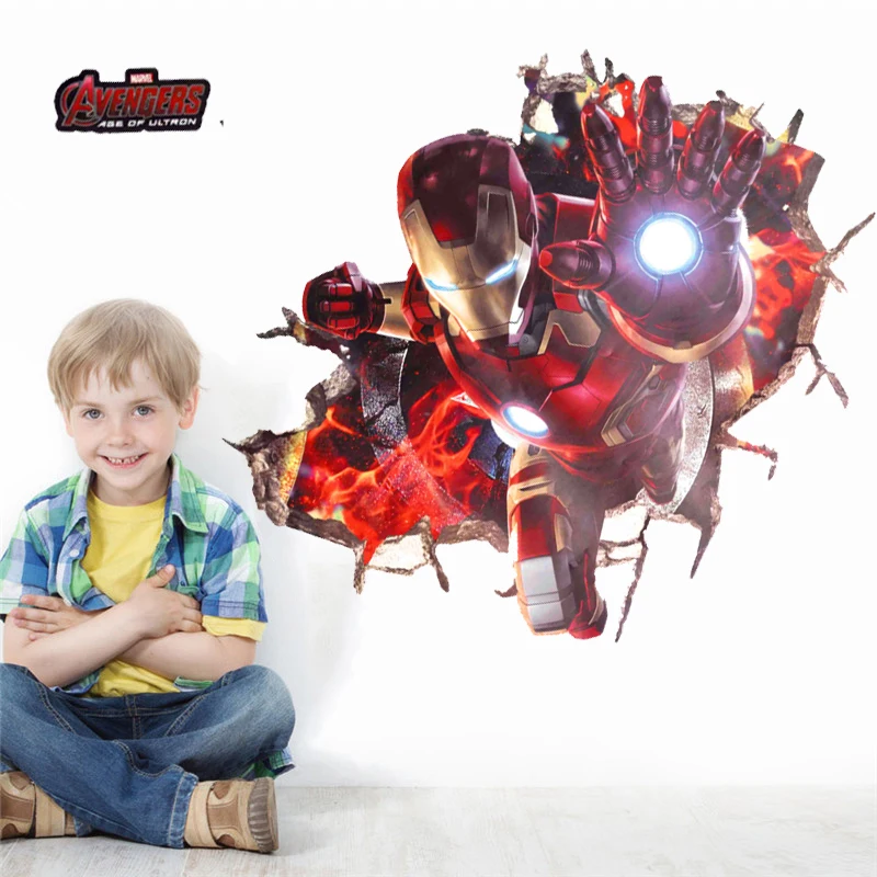 3d effect iron man hero through wall stickers for kids rooms nursery wall art decals decor The Avengers wallpaper diy poster
3d effect iron man hero through wall stickers for kids rooms nursery wall art decals decor The Avengers wallpaper diy poster