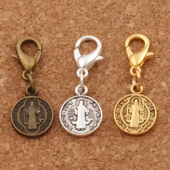 150pcs Saint St Benedict Nursia Patron Medal Cross Clasp European Lobster Trigger Clip On Charm Beads 2colors C1650
150pcs Saint St Benedict Nursia Patron Medal Cross Clasp European Lobster Trigger Clip On Charm Beads 2colors C1650