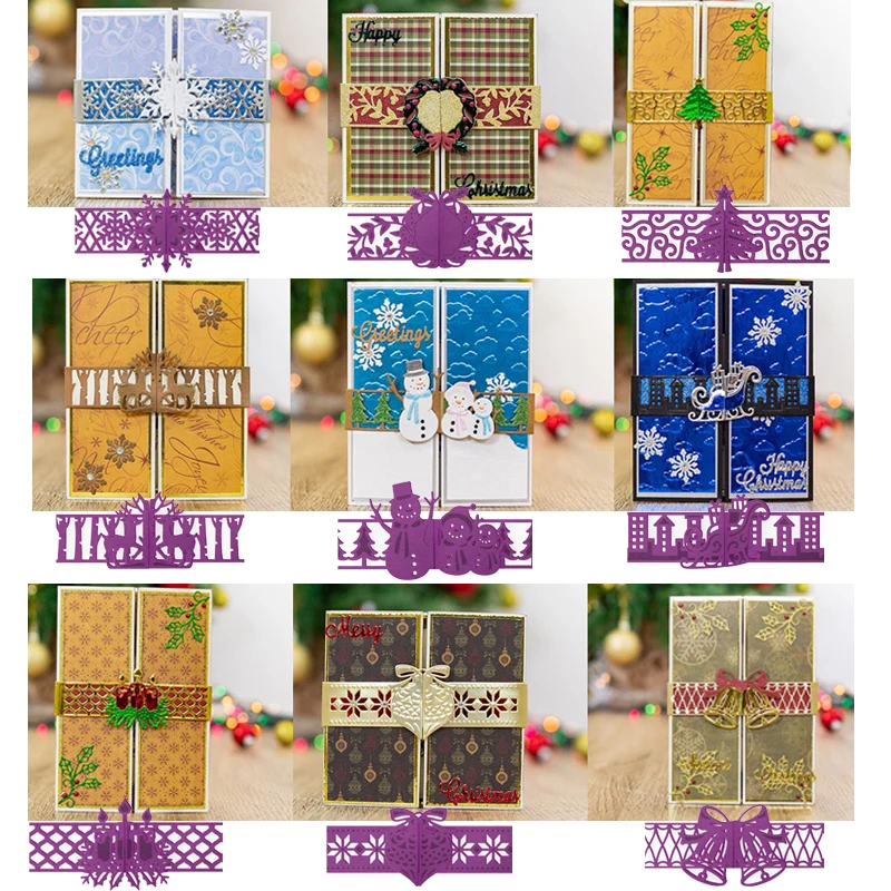 Christmas Tree Snowflake Bell Card Belt Cover Metal Cutting Dies for Scrapbooking DIY Paper Card Making Wrap Die Embossing Craft
Christmas Tree Snowflake Bell Card Belt Cover Metal Cutting Dies for Scrapbooking DIY Paper Card Making Wrap Die Embossing Craft