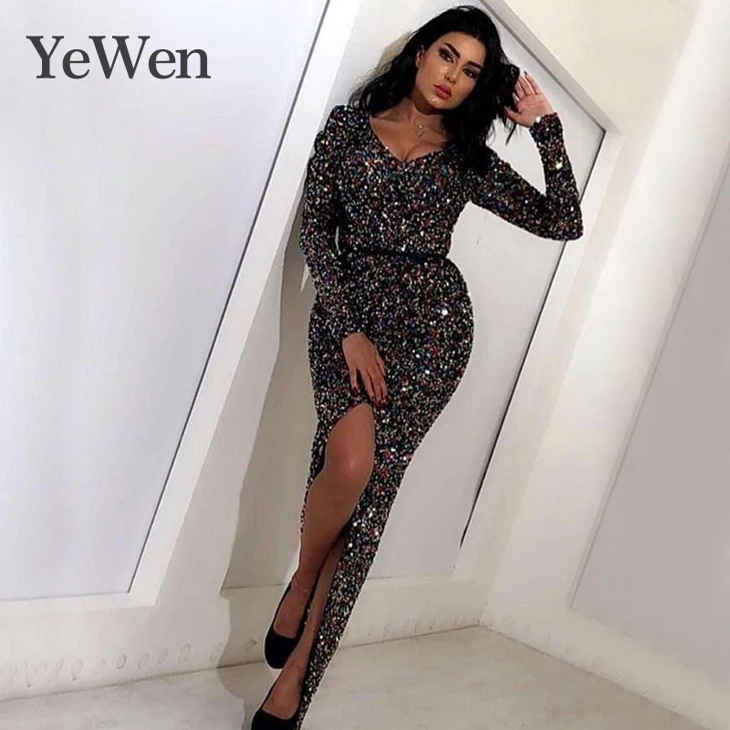 Dubai Luxury Silver Long Sleeves Evening Dresses 2019 Latest Designer Sequined Sparkle Evening Gowns
Dubai Luxury Silver Long Sleeves Evening Dresses 2019 Latest Designer Sequined Sparkle Evening Gowns