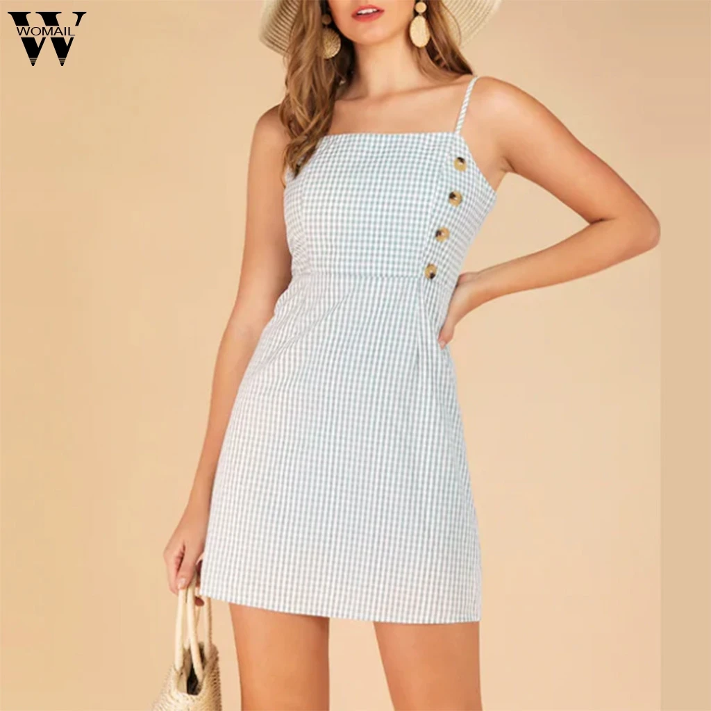 Womail summer dresses women 2019 WWomen's Vintage Plaid Print Sleeveless Ladies Slash-Neck Casual Mini Dress Casual dress Ju7
Womail summer dresses women 2019 WWomen's Vintage Plaid Print Sleeveless Ladies Slash-Neck Casual Mini Dress Casual dress Ju7