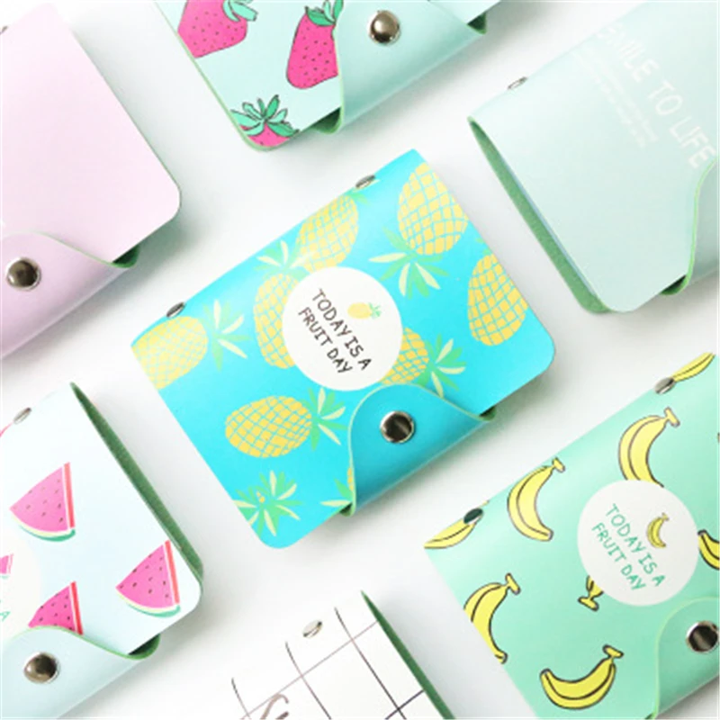 PU Card Holder Wallet Case mini Purse Credit Card Holder With 20 Card Bag Cartoon Fruit Pattern ID Cards Business Slim Wallet
PU Card Holder Wallet Case mini Purse Credit Card Holder With 20 Card Bag Cartoon Fruit Pattern ID Cards Business Slim Wallet
