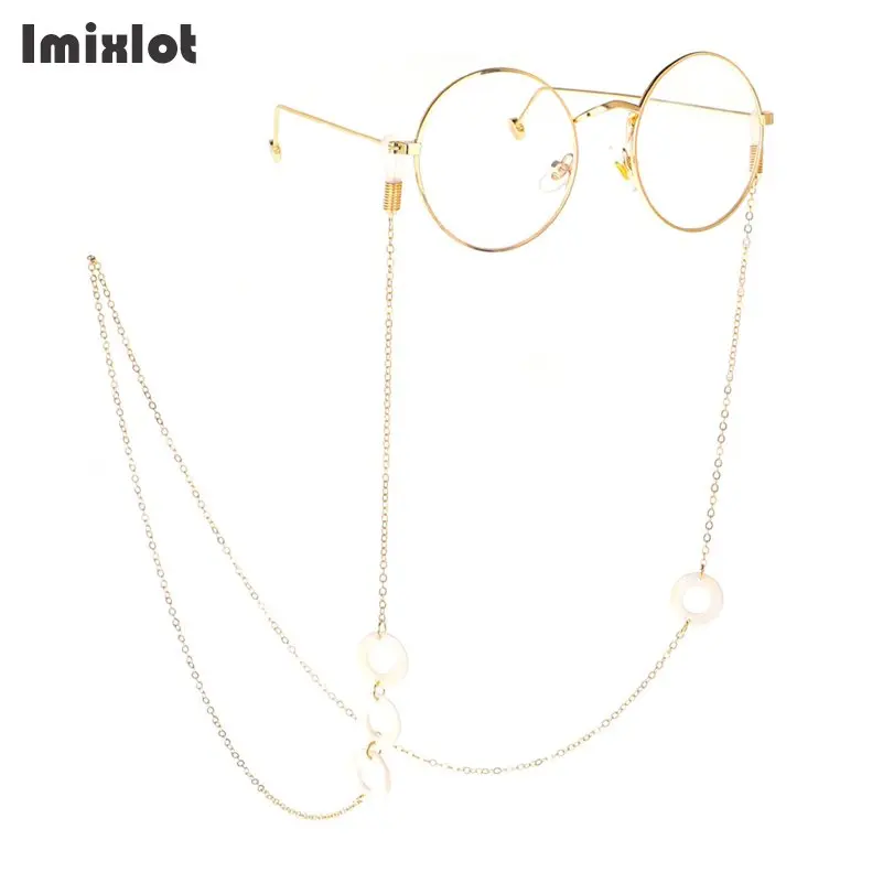 Round Shell Charm Asymmetric Sunglasses Lanyard Strap Necklace Metal Eyeglass Glasses Chain Cord Reading Glasses Strap
Round Shell Charm Asymmetric Sunglasses Lanyard Strap Necklace Metal Eyeglass Glasses Chain Cord Reading Glasses Strap