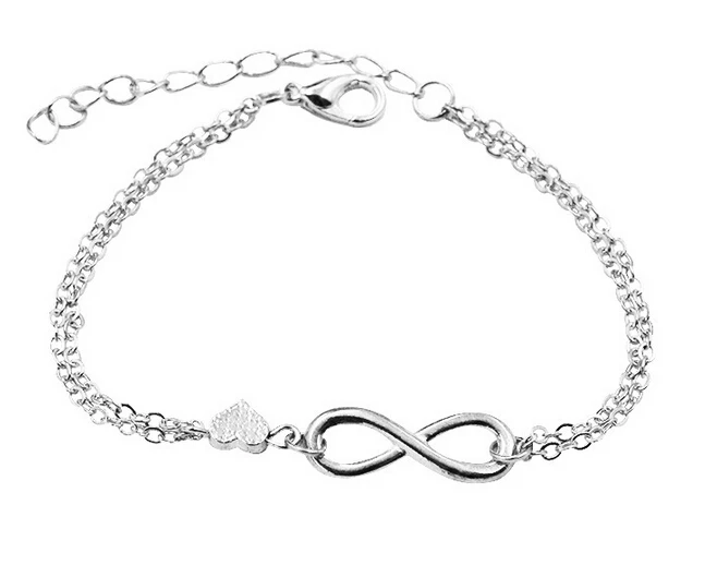 2017 New Fashion Gold Silver Color Heart Infinity Bracelet for Women Jewelry Masculina Friendship Bracelets bijoux
2017 New Fashion Gold Silver Color Heart Infinity Bracelet for Women Jewelry Masculina Friendship Bracelets bijoux