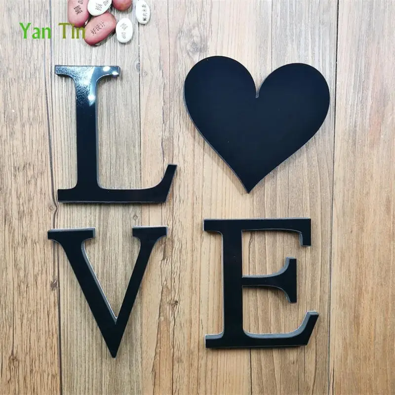 26 English Letters Acrylic Mirror Surface Wall Sticker Black Self-adhesive LOVE Alphabet Poster Wedding Decoration DIY Art Mural
26 English Letters Acrylic Mirror Surface Wall Sticker Black Self-adhesive LOVE Alphabet Poster Wedding Decoration DIY Art Mural