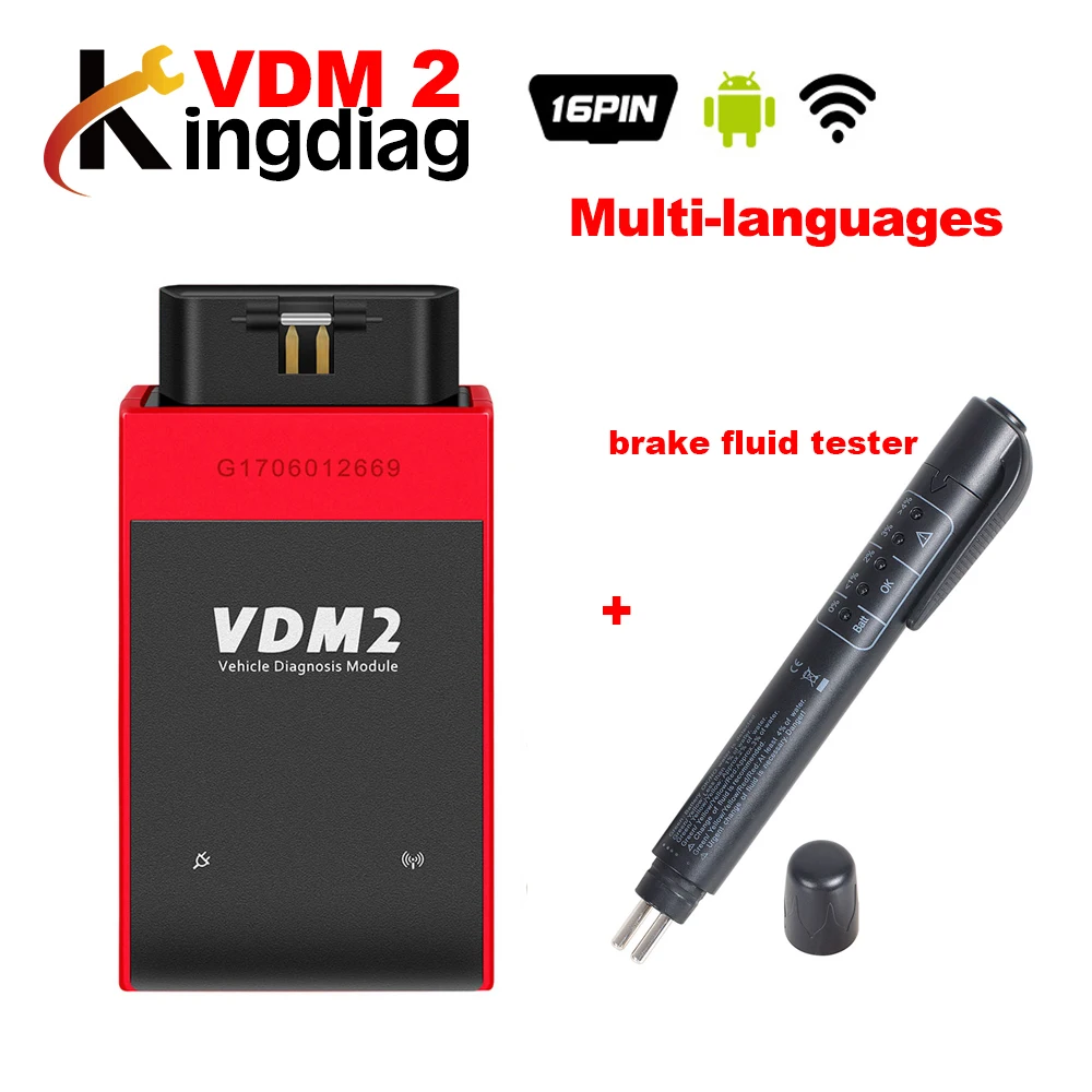 UCANDAS VDM2 VDM II Wifi version for Android full system Auto Diagnostic tool VDM 2 V5.2 better than Easydiag free update
UCANDAS VDM2 VDM II Wifi version for Android full system Auto Diagnostic tool VDM 2 V5.2 better than Easydiag free update