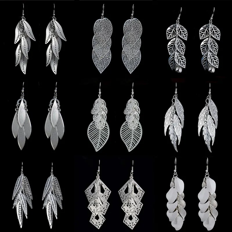 1 pair Hot Selling White Gold Filled Leaf Earings 9 Styles Pick Drop Dangle Earrings for Women Fashion Jewelry Free Shipping
1 pair Hot Selling White Gold Filled Leaf Earings 9 Styles Pick Drop Dangle Earrings for Women Fashion Jewelry Free Shipping