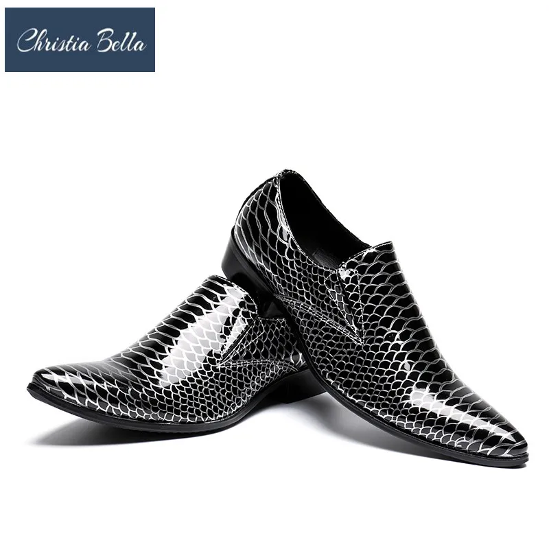 Christia Bella Men's Shiny Genuine Leather Shoes Brand New Business Party Dress Shoes Sliver Fashion Casual Men Flats Oxfords
Christia Bella Men's Shiny Genuine Leather Shoes Brand New Business Party Dress Shoes Sliver Fashion Casual Men Flats Oxfords