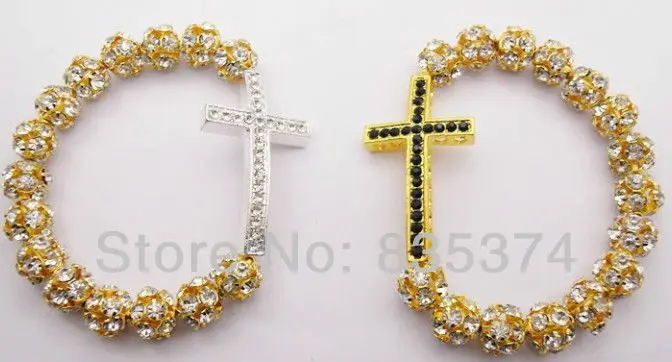 10pcs Charm SIDEWAYS Cross Bracelets Gold Tone Rhinestone Crystal Disco Pave Balls With Crystal Cross Stretch Bracelets
10pcs Charm SIDEWAYS Cross Bracelets Gold Tone Rhinestone Crystal Disco Pave Balls With Crystal Cross Stretch Bracelets