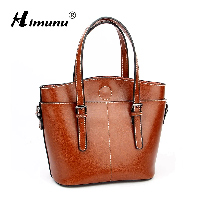 2018 Brown Bucket Bag Female Wide Shoulder Strap Women Handbag Genuine Leather Handbags Women purse Oil Wax Cowhide Bag
2018 Brown Bucket Bag Female Wide Shoulder Strap Women Handbag Genuine Leather Handbags Women purse Oil Wax Cowhide Bag