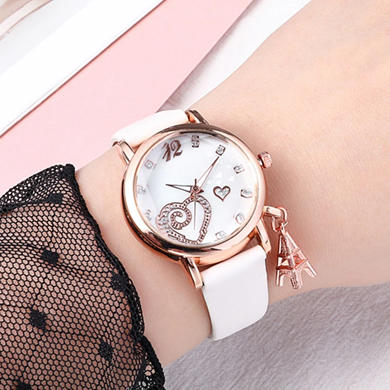 WJ-8471 Ladies Watch 5 Colors Leather Starp Wristwatch Women Fashion Rose Gold Love Tower Couple Wrist Watch Reloj de pareja
WJ-8471 Ladies Watch 5 Colors Leather Starp Wristwatch Women Fashion Rose Gold Love Tower Couple Wrist Watch Reloj de pareja