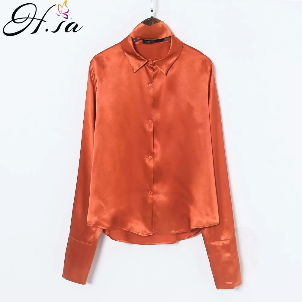 H.SA 2019 Spring Women Korean Fashion Long Sleeves Casual Blouse Vintage Femme Street Shirts Elegant Imitation Silk Blouse
H.SA 2019 Spring Women Korean Fashion Long Sleeves Casual Blouse Vintage Femme Street Shirts Elegant Imitation Silk Blouse