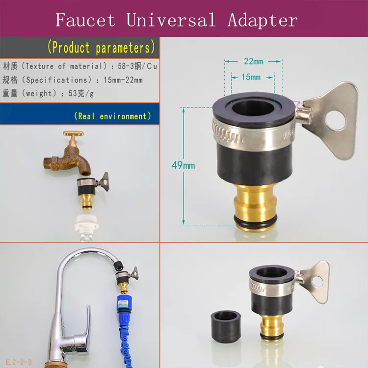 2 Pieces 15-22mm Garden Water Hose Tap Connectors Universal Adapter Faucet for Shower Irrigation Watering Fitting Pipe Washing
2 Pieces 15-22mm Garden Water Hose Tap Connectors Universal Adapter Faucet for Shower Irrigation Watering Fitting Pipe Washing
