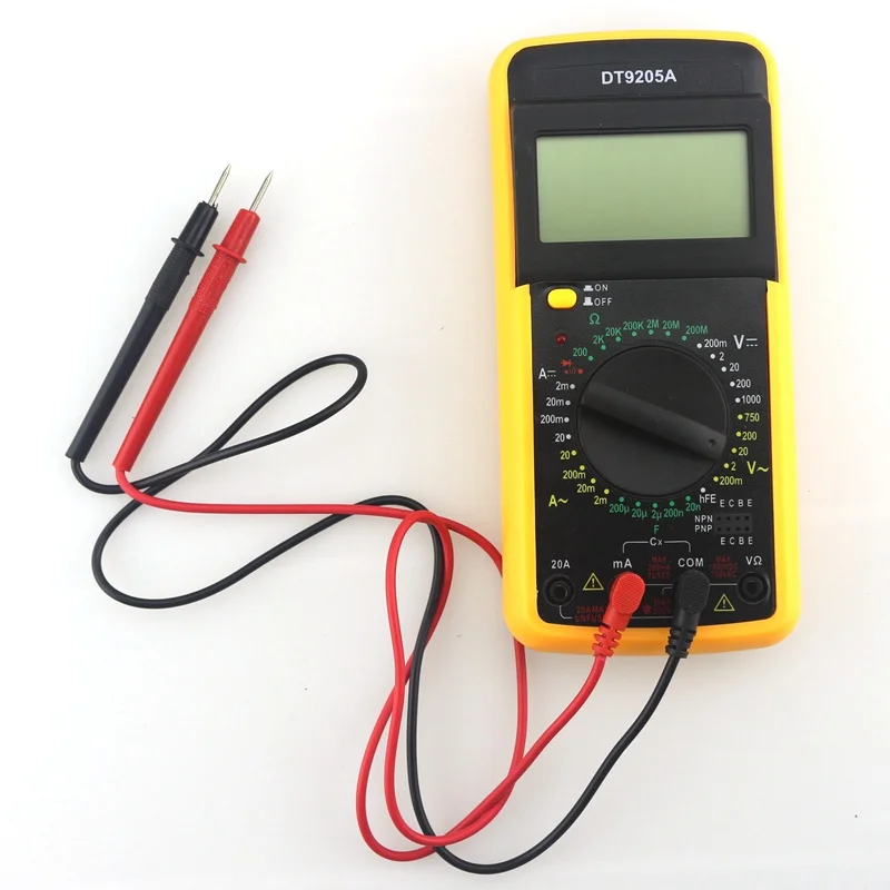 New DT9205A Digital Multimeter Test AC/DC ampere VOLT Resistance Capacitant Ammeter voltmeter LCD display Portable
New DT9205A Digital Multimeter Test AC/DC ampere VOLT Resistance Capacitant Ammeter voltmeter LCD display Portable