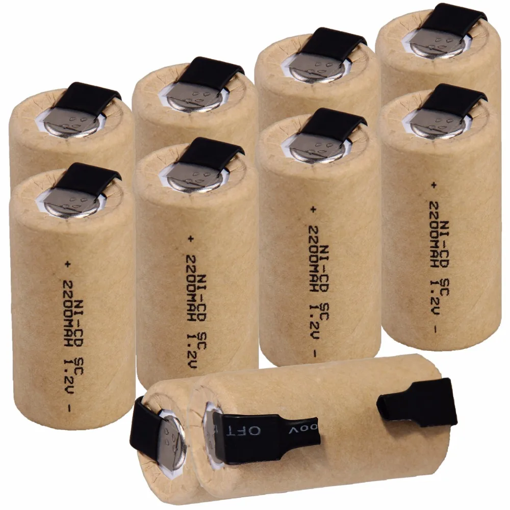 10 шт. SC 2200mah 1 2 v аккумулятор NICD аккумуляторы для makita bosch B & D Hitachi metabo dewalt