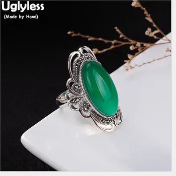 Uglyless 100% Real Solid 925 Sterling Silver Women Multi Colors Oval Chalcedony Rings Thai Silver Exotic Open Ring Vintage Jewel
Uglyless 100% Real Solid 925 Sterling Silver Women Multi Colors Oval Chalcedony Rings Thai Silver Exotic Open Ring Vintage Jewel