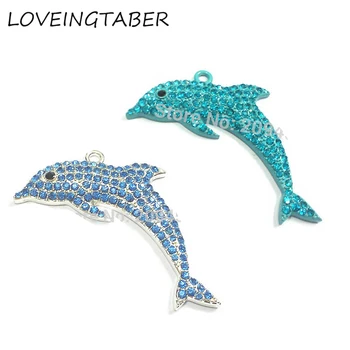 ( Choose Color First ) New 45mm 10pcs/lot Blue Dolphin With Full Rhinestone Pendants For Fashion Summer Jewelry
( Choose Color First ) New 45mm 10pcs/lot Blue Dolphin With Full Rhinestone Pendants For Fashion Summer Jewelry