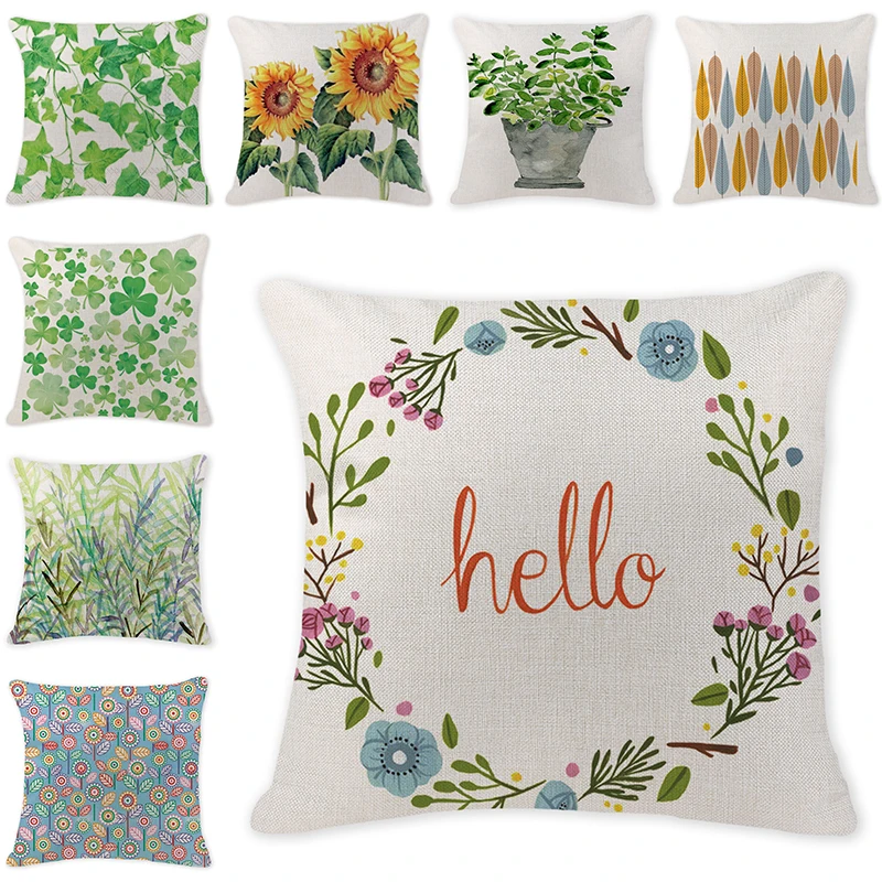 Green Leaves Cushion Cover Flower Pillow Case Cotton Linen Trees Lotus Home Decorative Pillows Flower Cushion Cover for Sofa
Green Leaves Cushion Cover Flower Pillow Case Cotton Linen Trees Lotus Home Decorative Pillows Flower Cushion Cover for Sofa