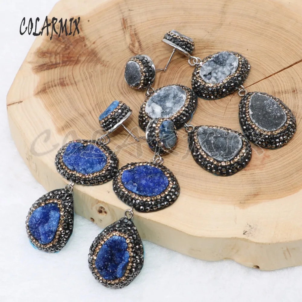 5 Pairs double druzy stone earrings mix colors stone earrings druzy jewelry earrings gift wholesale jewelry 4887
5 Pairs double druzy stone earrings mix colors stone earrings druzy jewelry earrings gift wholesale jewelry 4887