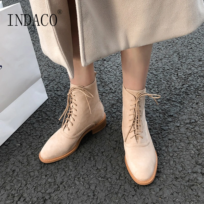 Winter Boots Women Black Beige Martin Boots Motorcycle Womens Boots Leather 3.5cm
Winter Boots Women Black Beige Martin Boots Motorcycle Womens Boots Leather 3.5cm