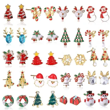 120 Pairs Christmas Color Tree Snowflake Round Stud Earring for Girl Kid Bell Santa Claus Ear Cuff Earring Festive Gift Jewelry
120 Pairs Christmas Color Tree Snowflake Round Stud Earring for Girl Kid Bell Santa Claus Ear Cuff Earring Festive Gift Jewelry