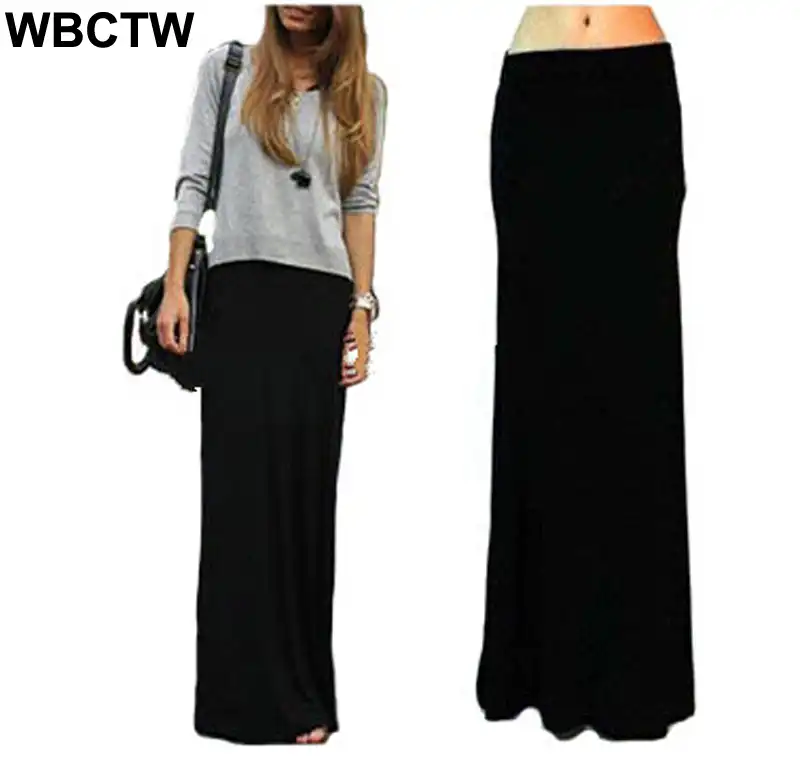 cheap long black skirt