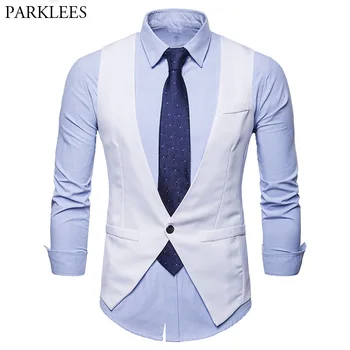 Men's Classic One Button White Suit Vest Gilet Costume Homme 2018 Brand New Slim Fit Wasitcoat Men Business Wedding Tuxedo Vest
Men's Classic One Button White Suit Vest Gilet Costume Homme 2018 Brand New Slim Fit Wasitcoat Men Business Wedding Tuxedo Vest