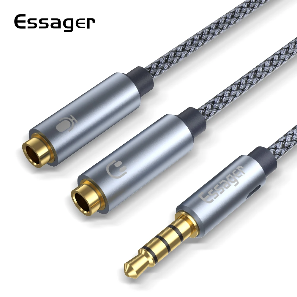 Essager Aux Cable for Microphone Speaker Wire Jack 3.5mm Male to 2 Female 3.5 Jack Splitter Audio Cable for Headphone PC Adapter
Essager Aux Cable for Microphone Speaker Wire Jack 3.5mm Male to 2 Female 3.5 Jack Splitter Audio Cable for Headphone PC Adapter