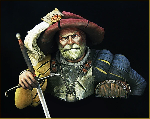 

Unpainted Kit 1/10 ancient soldier bust 15th Century figure Historical Resin Figure miniature garage kit