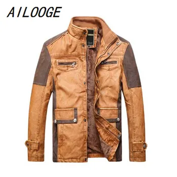AILOOGE Fashion Leather Jackets Men Fleece Linging Warm PU Leather Jacket Patchwork Design Brand Motorcycle Leather Jackets 
AILOOGE Fashion Leather Jackets Men Fleece Linging Warm PU Leather Jacket Patchwork Design Brand Motorcycle Leather Jackets